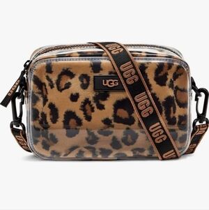 UGG Janey II Clear Leopard Print Crossbody Bag .